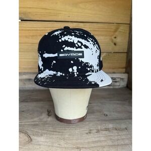Savage Carbon Elements Fitted Hat OSFM Savage Splatter Paint Black‎ And White